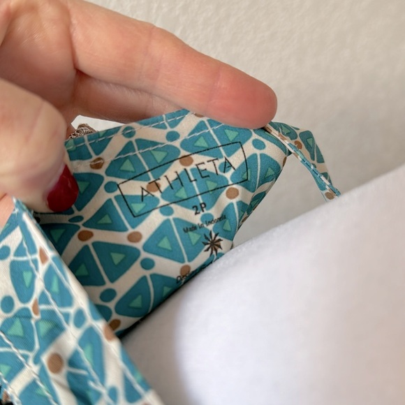 Athleta 2 Petite Multicolored Blue Sun Dress - Picture 8 of 8